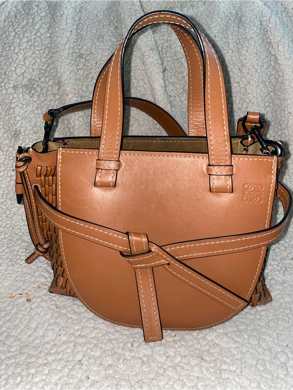 Loewe Caramel Tan Gate Small Crossbody Bag
